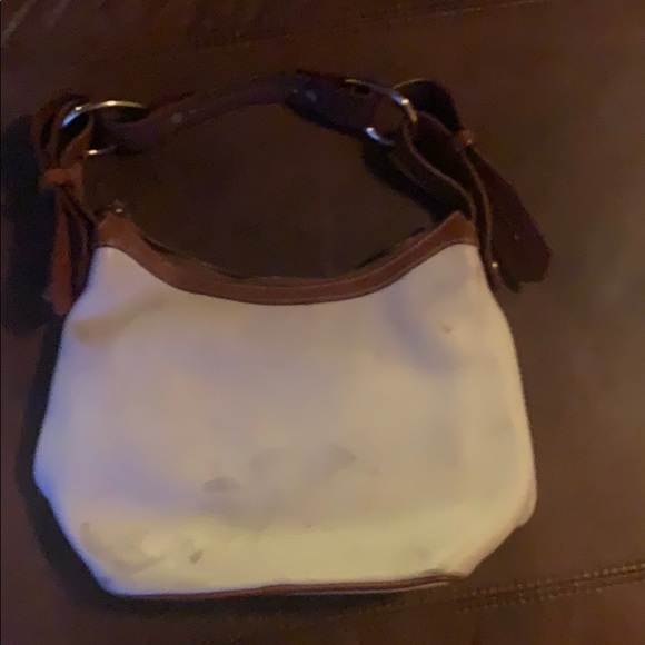 White/brown leather Dooney and Bourke purse - Picture 8 of 10